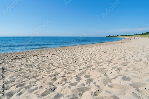 Fototapeta Naklejka Na Ścianę i Meble -  beach sand sea water blue landscape nature summer coast travel sky horizon shore coastline vacation beauty wave outdoor