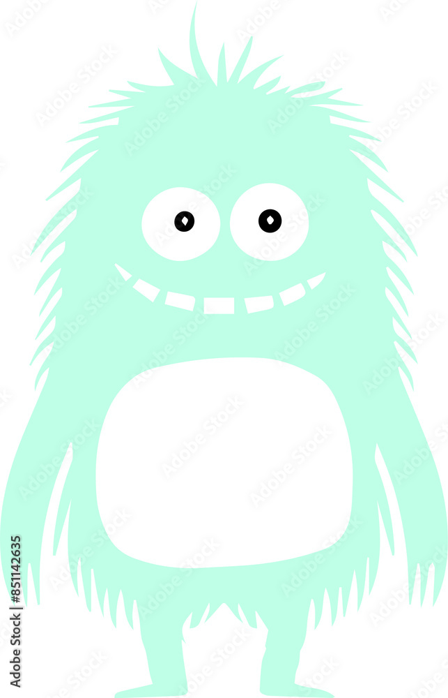 Obraz premium Green Silly Monster
