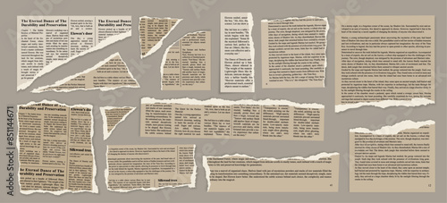 vintage books pages NEWS PAPER RIPPED PAGES torn  with shadows