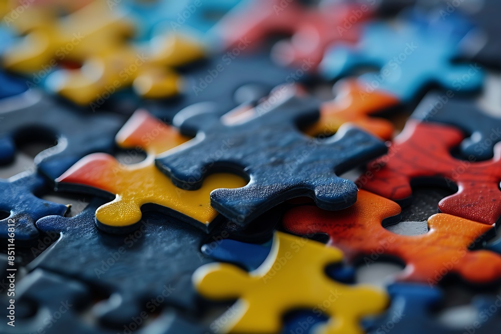 Puzzle Symbol: World Autism Awareness Day Representation Puzzle Symbol: World Autism Awareness Day Representation