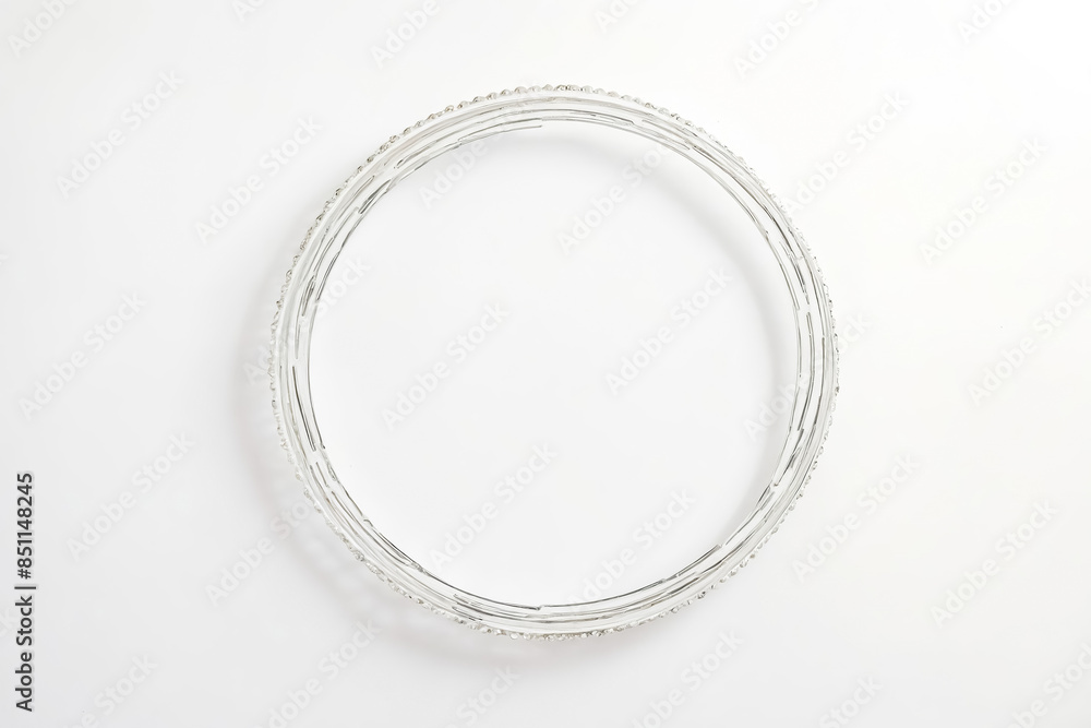 Circular Glass Ring On White Background Circular Glass Ring On White Background