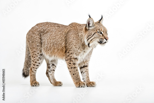 Lynx on white background © Rysak