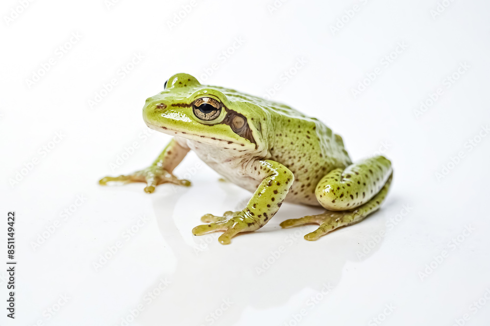 Green Frog on White Background Green Frog on White Background