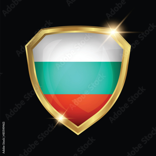 Bulgaria Flag Golden Shield Logo Free Download Bulgaria Flag Golden Shield Logo - GFXLoad