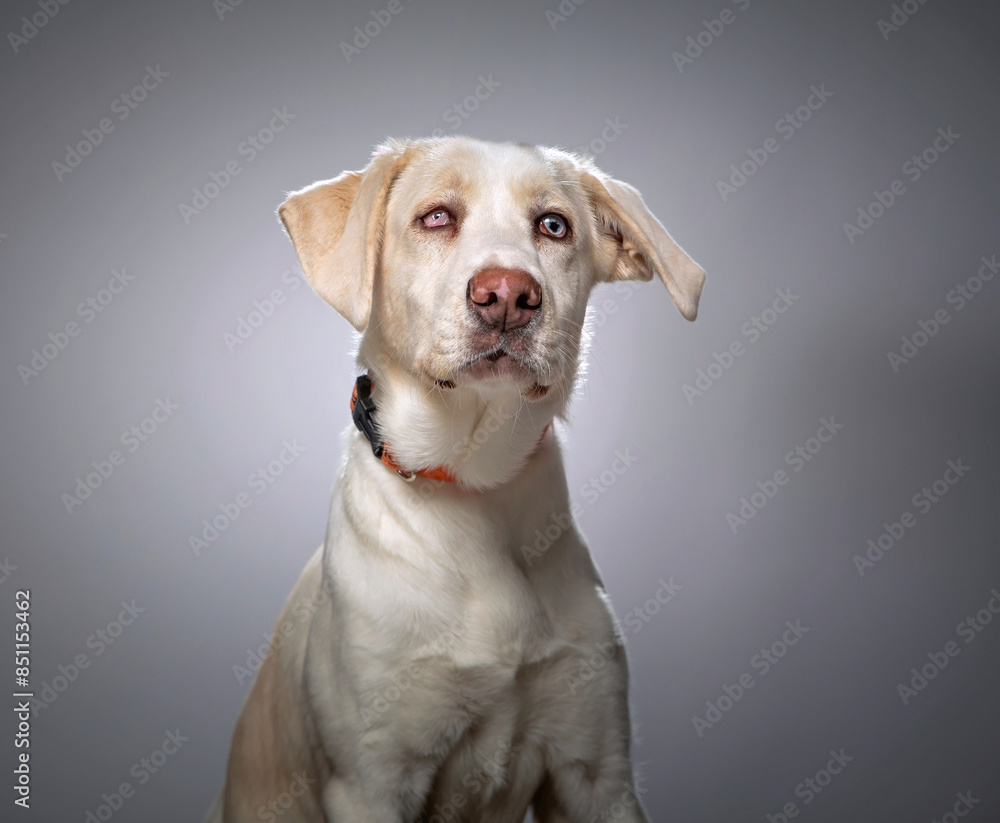 cute dog on an isolated background in a studio shot cute dog on an isolated background in a studio shot