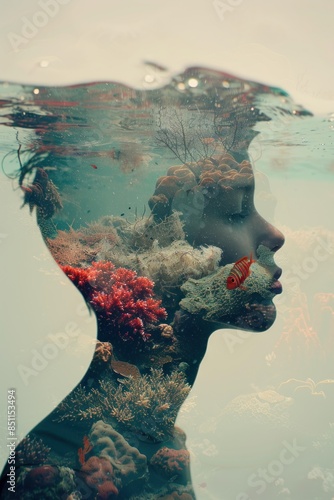 Submerged in Coral: A Portrait of Underwater Beauty