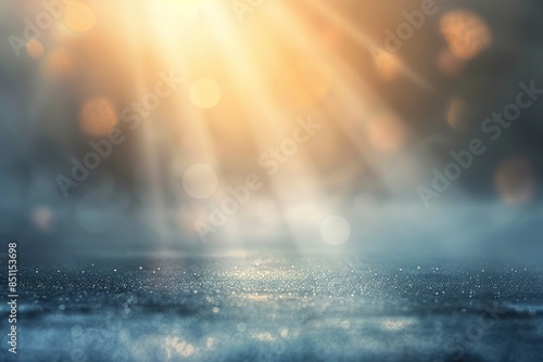Abstract blurred background with light rays and gradient colors, studio room. Abstract blurred background with light beams and gradient color