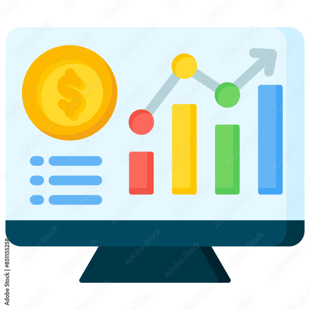 Financial Dashboard Icon Financial Dashboard Icon