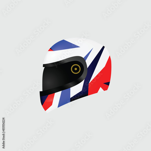 Motorcycle helmet sport design isolated