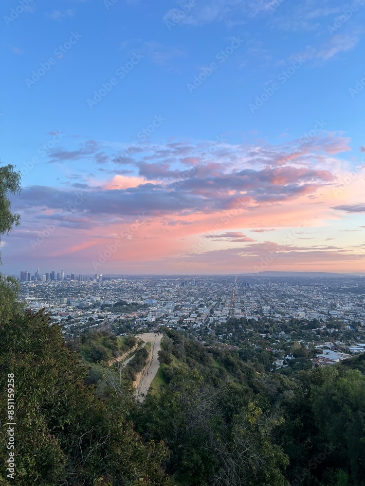 Fototapeta premium sunset over the los angeles