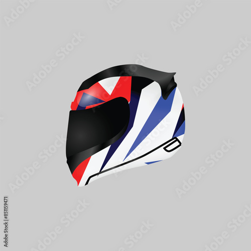 Racing helmet illustration design vector