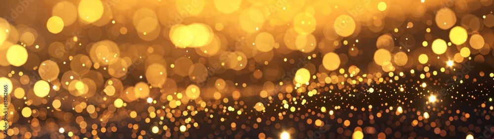 Golden defocused lights background. Golden defocused lights background.