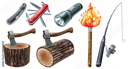Essential gear for camping and survival activities