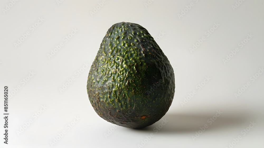 ganze und halbe avocado isoliert auf weiss. ganze und halbe avocado isoliert auf weiss.