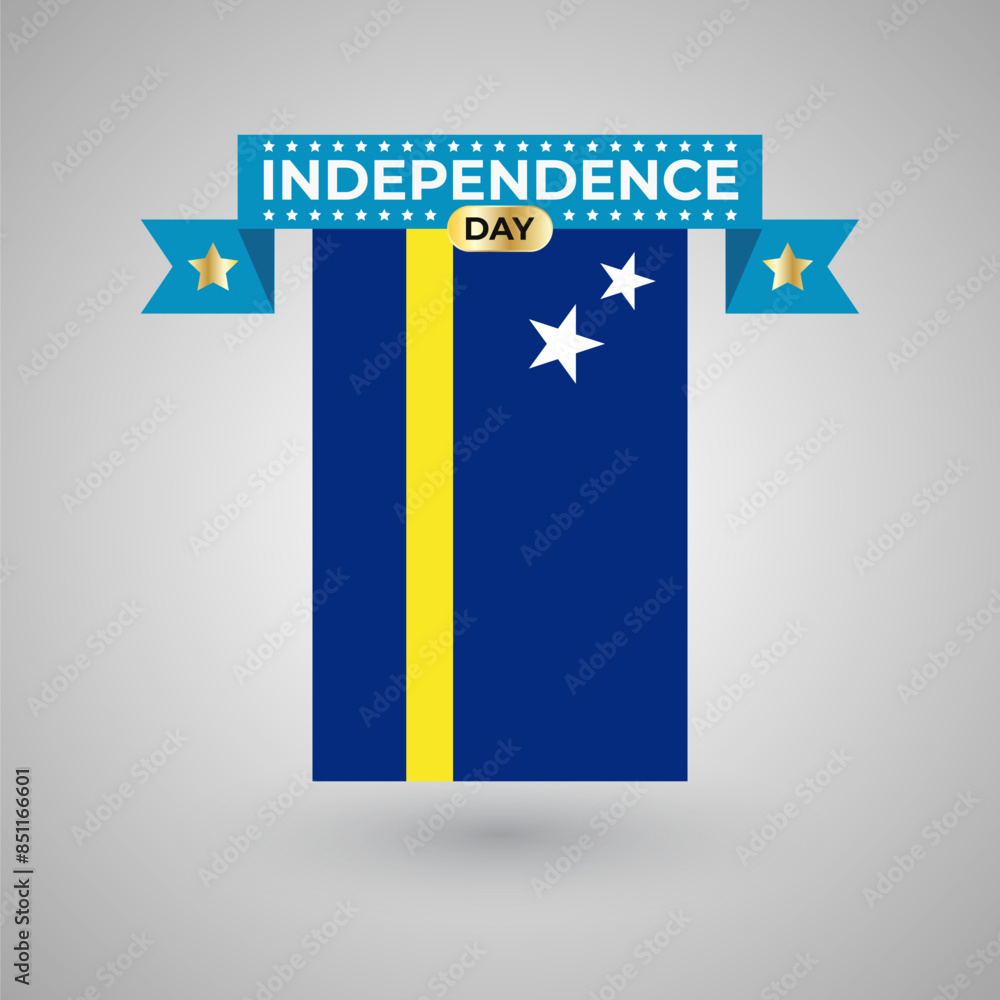Curacao Independence Day Flag Banner Curacao Independence Day Flag Banner