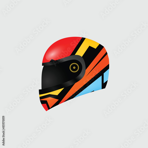 Motorcycle helmet sport design art