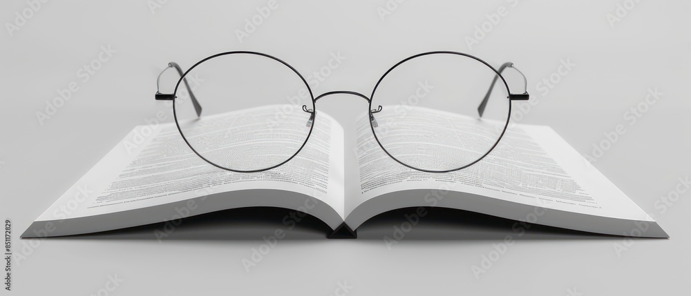 Open books with glasses on top, symbolizing the pursuit of knowledge and the joy of reading in education and business contexts. Open books with glasses on top, symbolizing the pursuit of knowledge and the joy of reading in education and business contexts.
