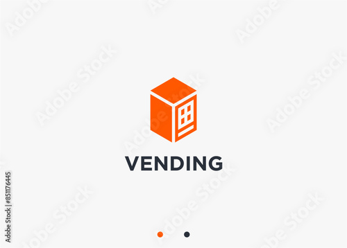 vending machine logo design vector silhouette illustration