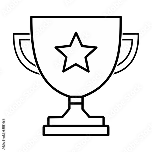 trophy icon in trendy flat style, trophy line icon vector images