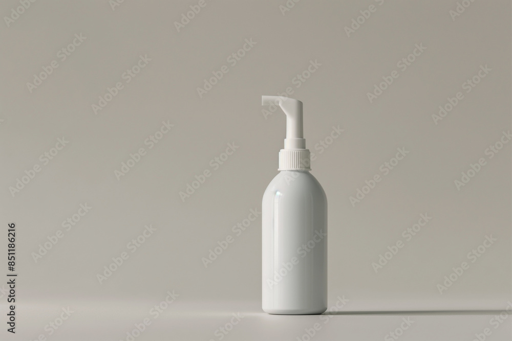 Clean White 3D Spray Bottle Mockup Clean White 3D Spray Bottle Mockup