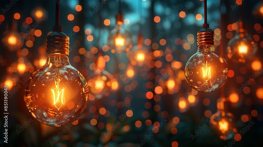 In the Spotlight: Background with Bulbs In the Spotlight: Background with Bulbs