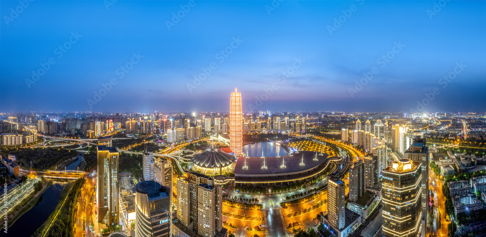 Vibrant City Nightscape with Illuminated Skyscrapers Vibrant City Nightscape with Illuminated Skyscrapers