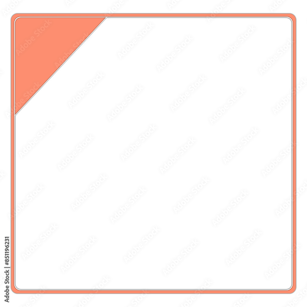 Orange Text Frame Isolated on White Orange Text Frame Isolated on White