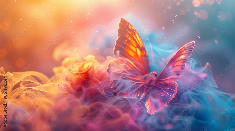 Butterfly in a Dreamy Haze of Color Butterfly in a Dreamy Haze of Color