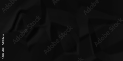 Black crumpled paper background texture pattern overlay. crinkled wrapper rumple wrinkled high resolution arts craft and Seamless black crumpled paper.	
