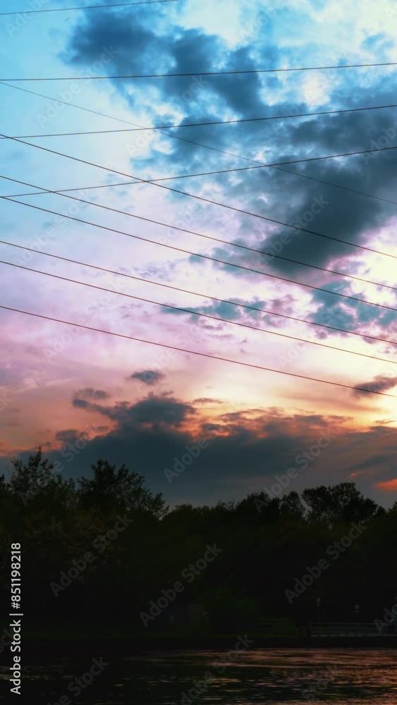 Vertical - Timelapse - Time flow, the dance of the sun on the river Vertical - Timelapse - Time flow, the dance of the sun on the river