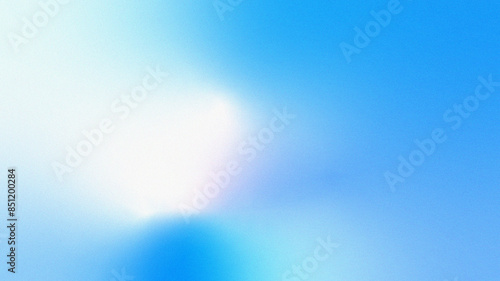 Abstract soft dreamy blue gradient background with noise grain effect texture