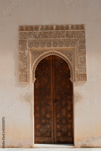 Arab door architechture (Granada, Spain) photo