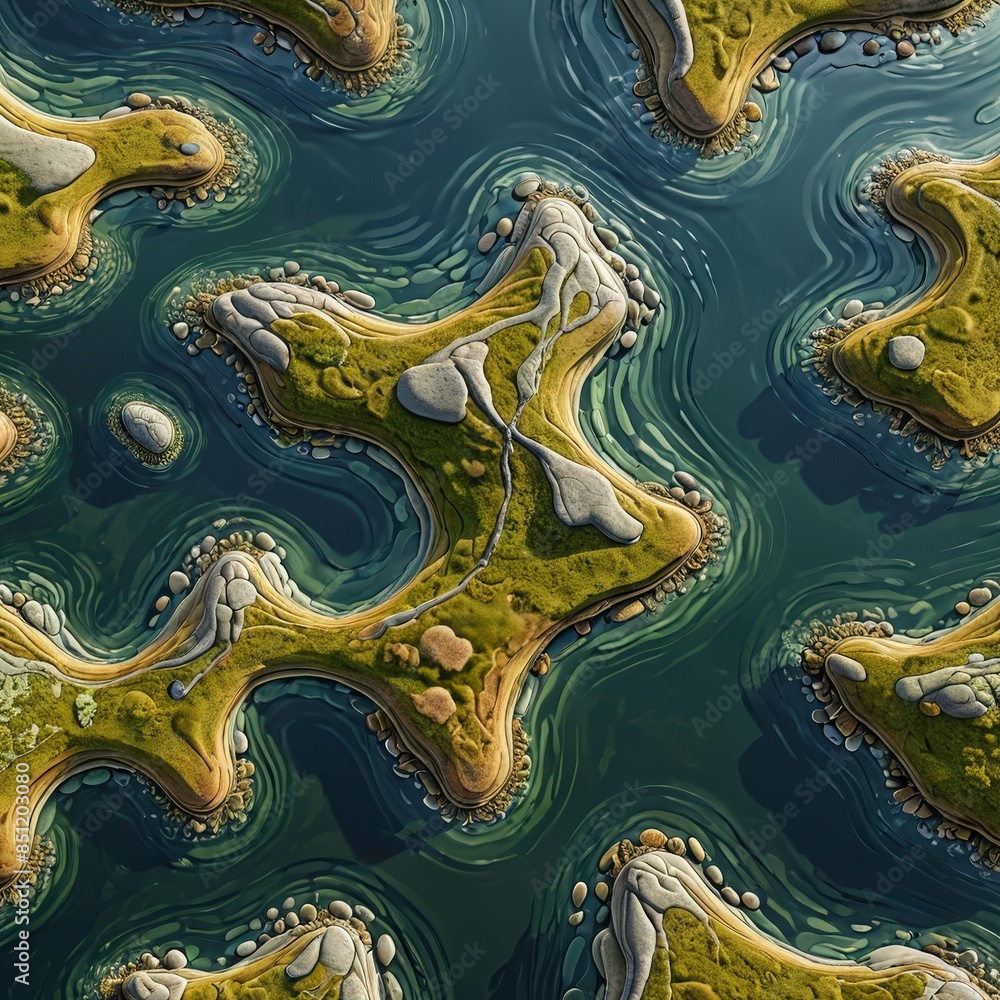 Abstract Island Landscape. Abstract Island Landscape.