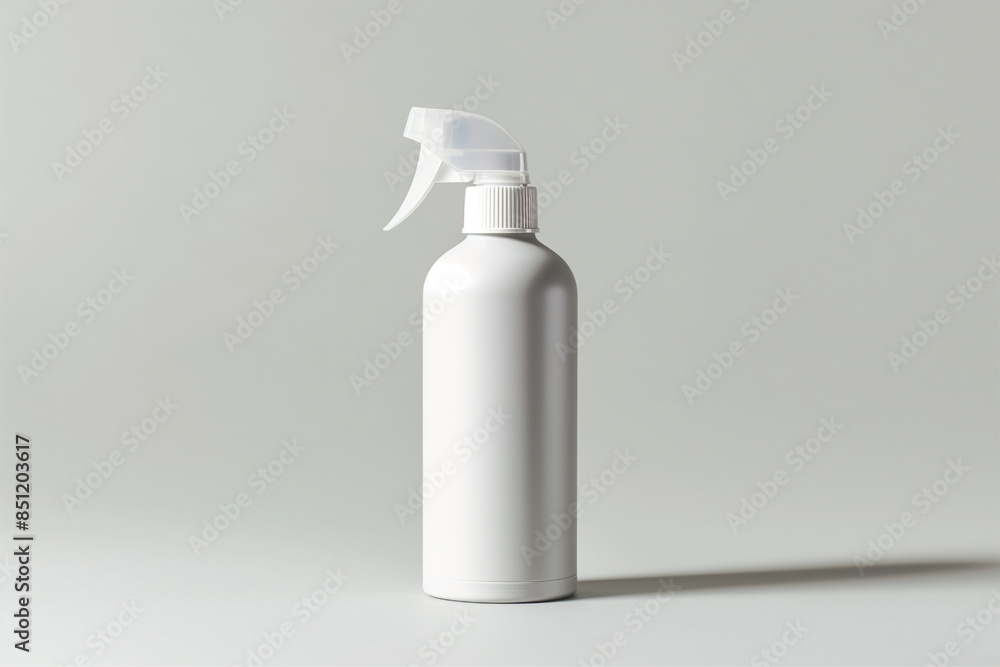 Clean White 3D Spray Bottle Mockup Clean White 3D Spray Bottle Mockup