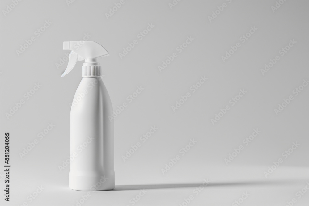 Clean White 3D Spray Bottle Mockup Clean White 3D Spray Bottle Mockup