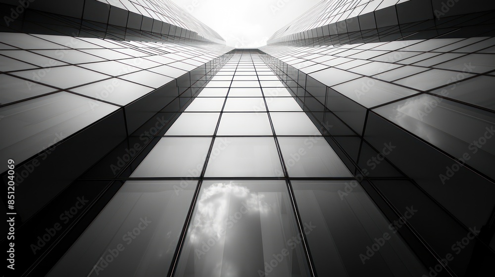 Glass Facade of Modern Building Glass Facade of Modern Building