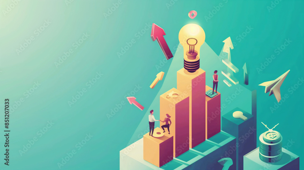 3D business and business marketing, bar graphs, solutions, business investment ideas, online business marketing, partnerships, financial technology analysis and research and 3D business and business marketing, bar graphs, solutions, business investment ideas, online business marketing, partnerships, financial technology analysis and research and