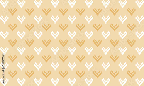 Cross stitch fabric pattern, traditional ethnic pattern, abstract background, Aztec, African, indigenous tribes, seamless pattern for printed fabrics, rugs, curtains and sarongs.
