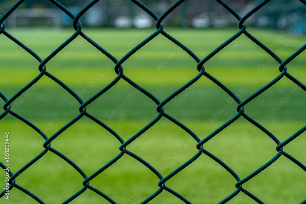 Chain Link Fence Overlooking Sports Field Chain Link Fence Overlooking Sports Field