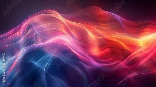Wallpaper Mural A dynamic capture of light painting with a variety of colors, creating fluid, ribbon-like trails against a dark, neutral background. Abstract Backgrounds Illustration, Minimalism, Torontodigital.ca