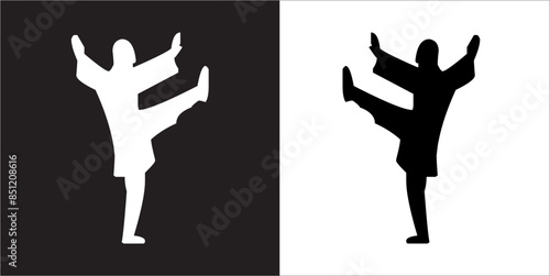  IIlustration Vector graphics of Tai-Chi Silhouette icon