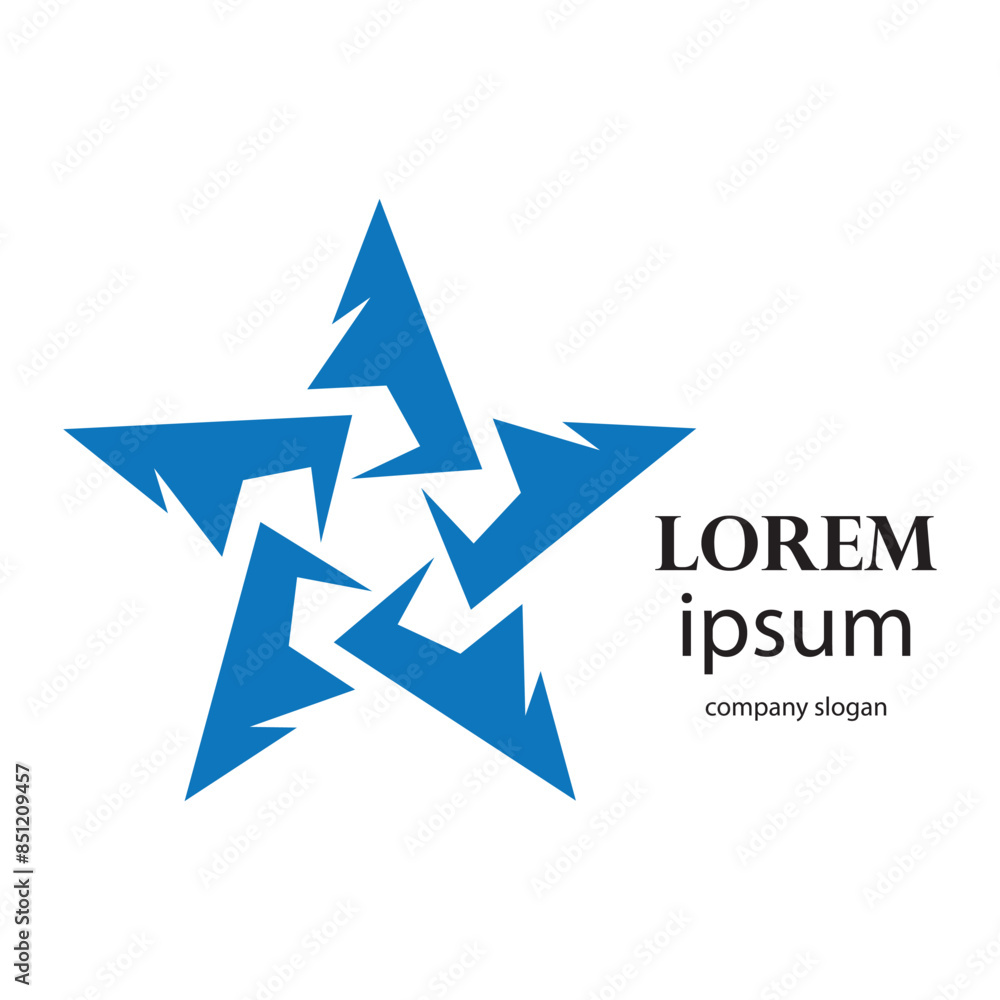 successful victory star logo design successful victory star logo design