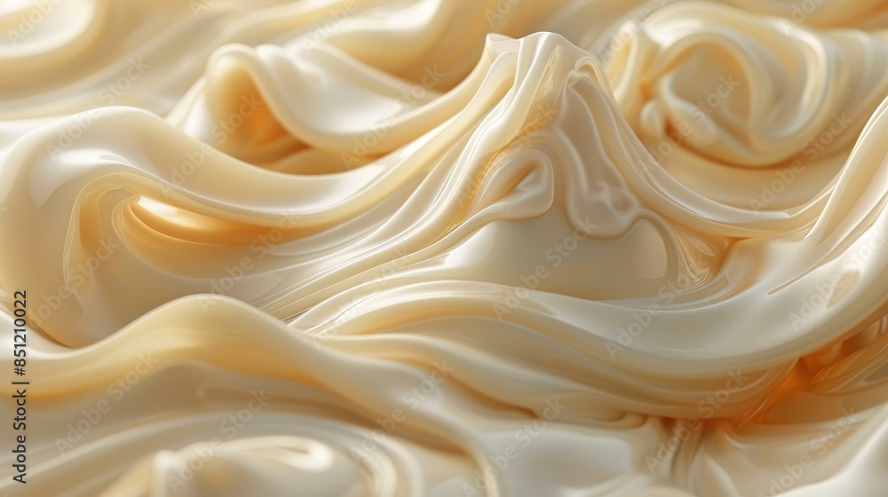 Close-up of milk swirling into a glass of tea, capturing the intricate, fluid patterns created by the mixing liquids. Abstract Backgrounds Illustration, Minimalism, Close-up of milk swirling into a glass of tea, capturing the intricate, fluid patterns created by the mixing liquids. Abstract Backgrounds Illustration, Minimalism,