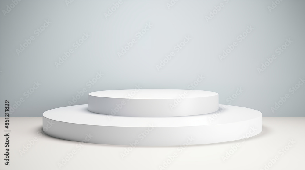 White Podium with white background White Podium with white background