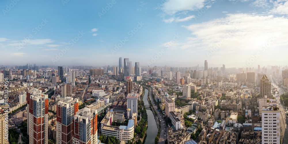 Obraz premium Modern Urban Cityscape with River View