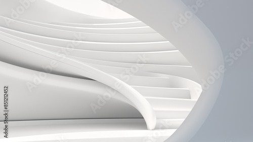 Curved 3D Lines on Futuristic Abstract Background