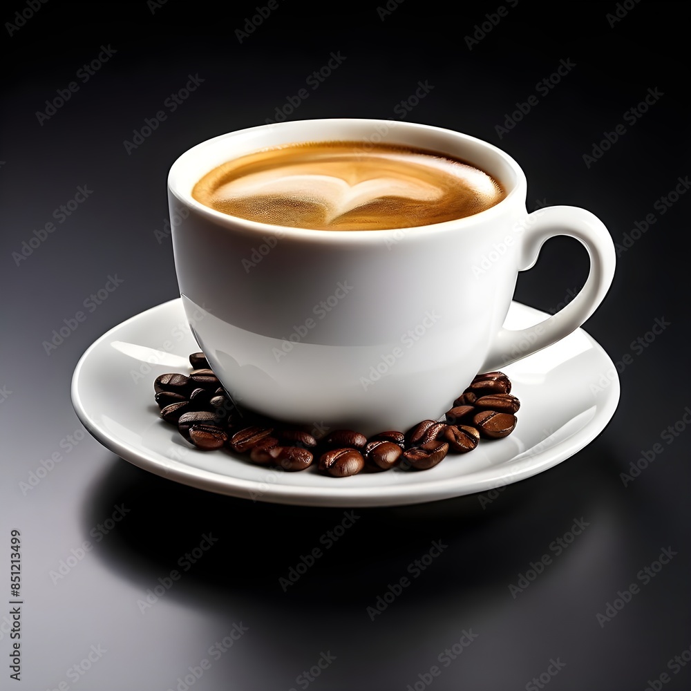 Obraz premium cup of coffee isolated on background