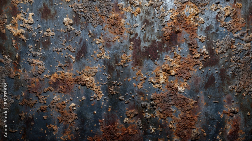 Obraz premium Rusty iron plate with weathered texture