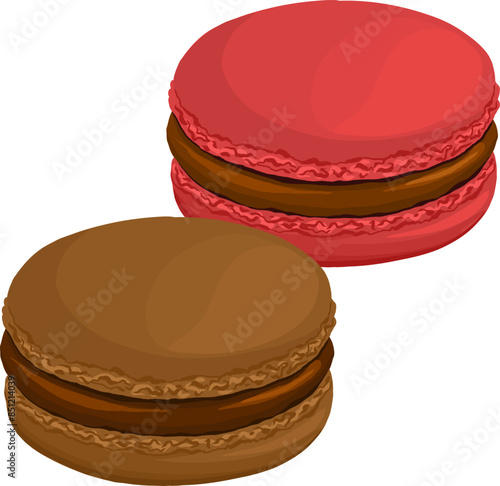 Macarons Vector Graphic Art Illustration Clipart