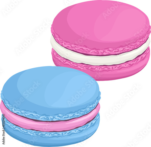 Macarons Vector Graphic Art Illustration Clipart